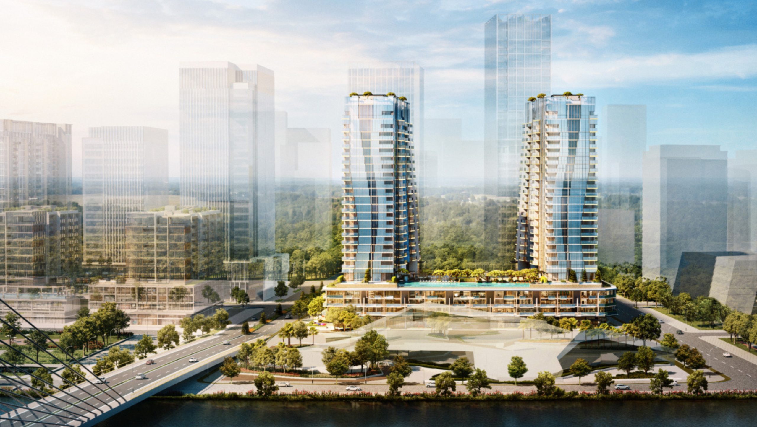 Phối cảnh tòa nhà văn phòng The Hallmark Thủ Thiêm